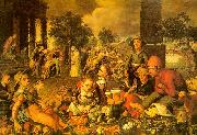 Pieter Aertsen Market Scene with Christ and the Adulteress Sweden oil painting artist